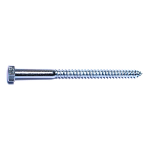 Midwest Fastener Lag Screw, 5/16 in, 4-1/2 in, Steel, Zinc Plated Hex Hex Drive, 50 PK 01307 - main